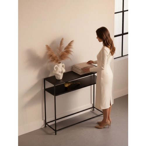 SKD-83 KONSOLA LOFT INDUSTRIALNA STAL CZARNA STAL NIERDZEWNA INOX